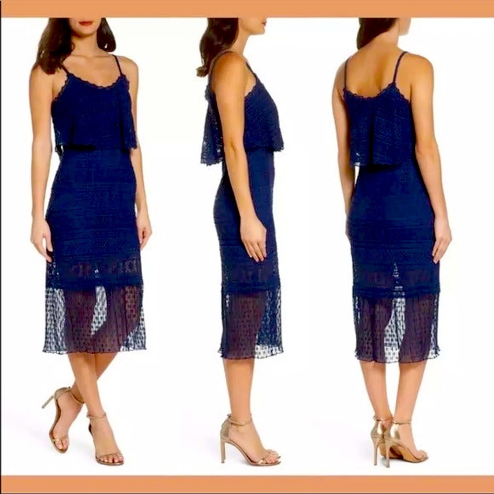 Anthropologie Blue Ellie Lace Dress